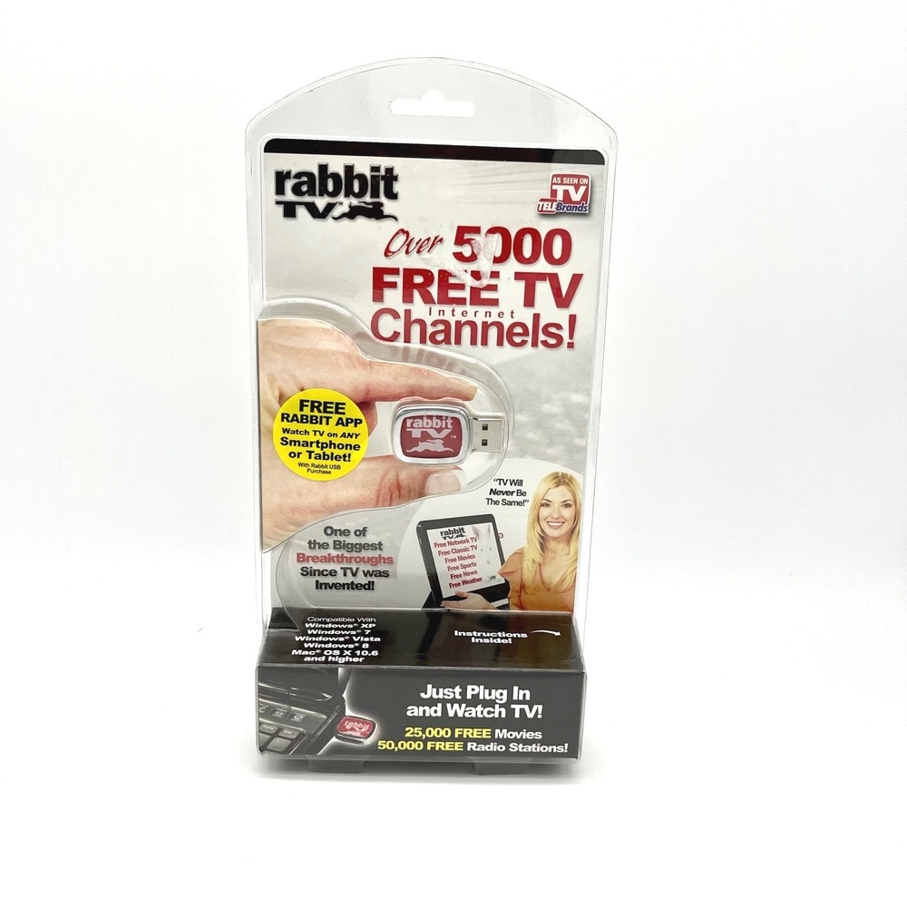Rabbit TV Internet TV Tuner Over 5000 Free Channels Movies Radio